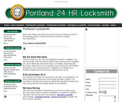 24/7 Portland locksmith 