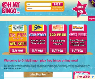 Oh My Bingo - UK bingo comparison site with exclusive free bingo offers - OhMyBingo.com