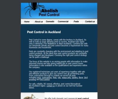 Pest control services Auckland