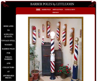 Vintage Style Wooden Barber Poles