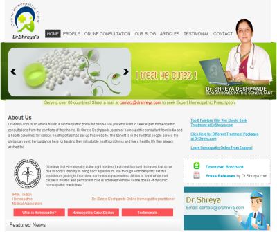 Dr Shreya's Online Homeopathic Consultation
