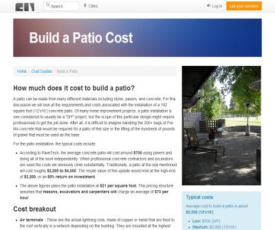 Patio Cost Guide for Homeowners