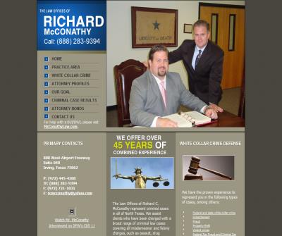 Dallas County White Collar Crime Attorney, Tarrant County White Collar Crime Lawyer - The Law Offices of Richard C. McConathy