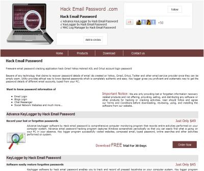 crack email passwords
