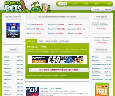 Free Online Bookmakers Promotions