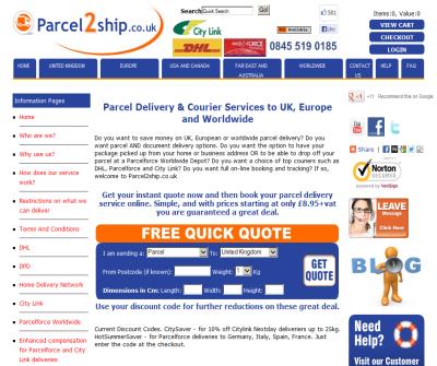 Parcel delivery and courier services