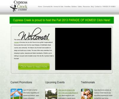 New Homes At Cypress Creek Golf Course