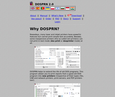 DOSPRN 2.0. Print to windows printer from a dos program