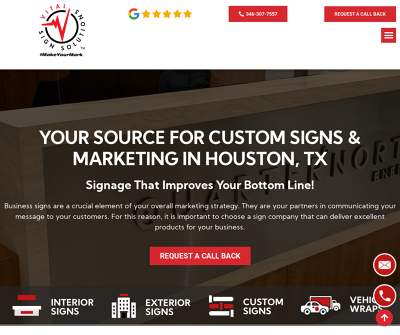 Vital Sign Solutions | Car Wrap Houston | Custom Signs Houston | Interior Signs Houston