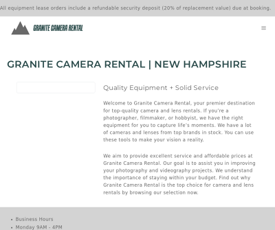 Granite Camera Rental, LLC