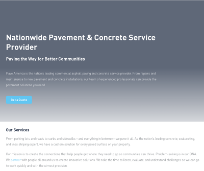 Pave America: Nationwide Pavement & Concrete Service Provider
