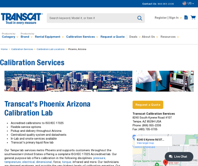 Calibration Lab and Services, Phoenix, AZ - Transcat