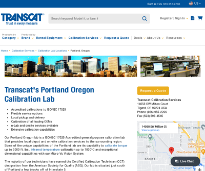 Calibration Lab and Services, Portland, OR - Transcat