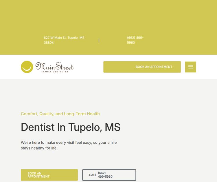 Main Street Family Dentistry: 5-Star Rated Dentist in Tupelo, MS