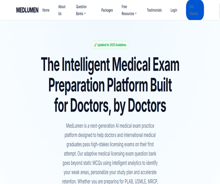 AI Medical Exam Preparation Platform for Global Licensing Exams | MedLumen