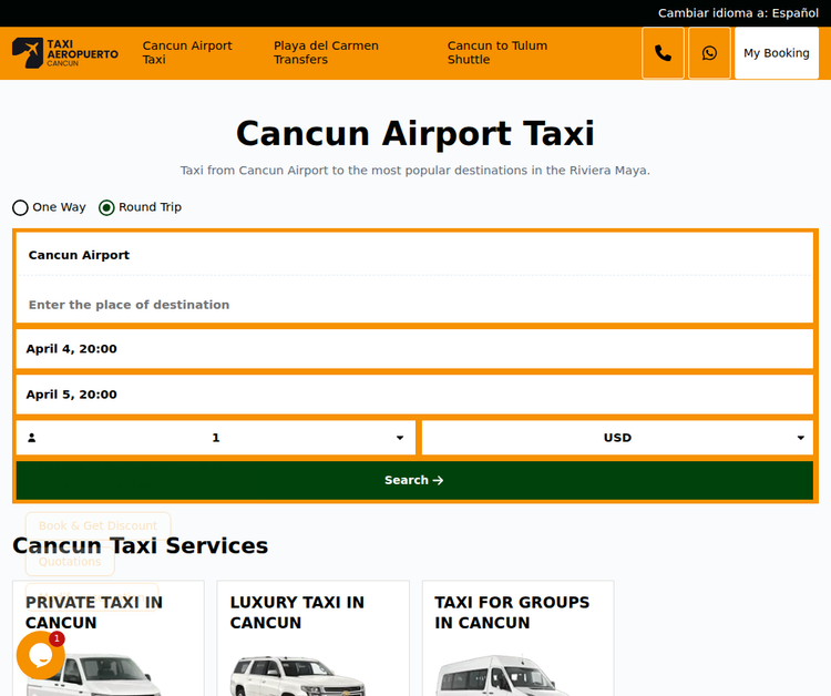 Private Taxi Service for Cancun Airport
