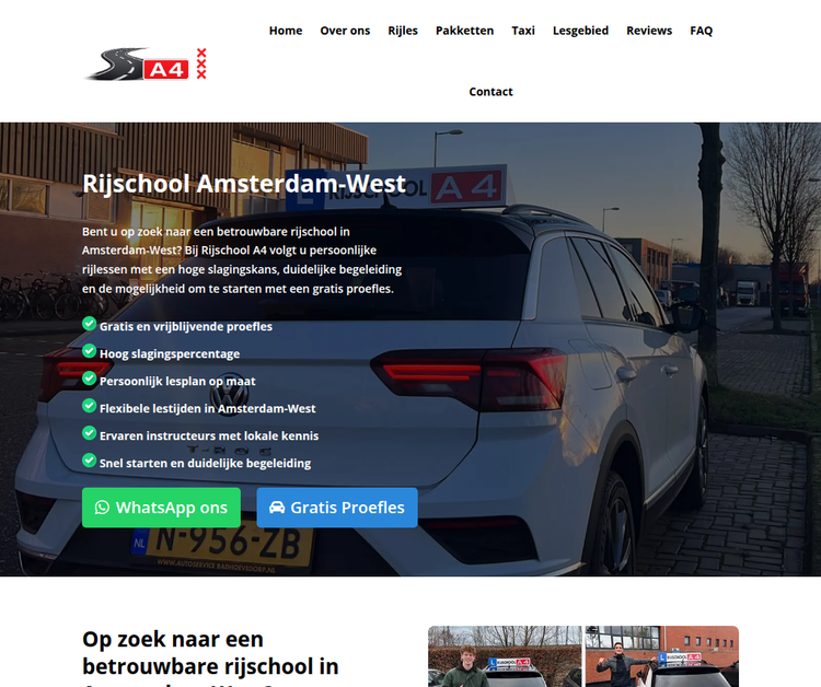 High Success Rate Driving School in Amsterdam-West