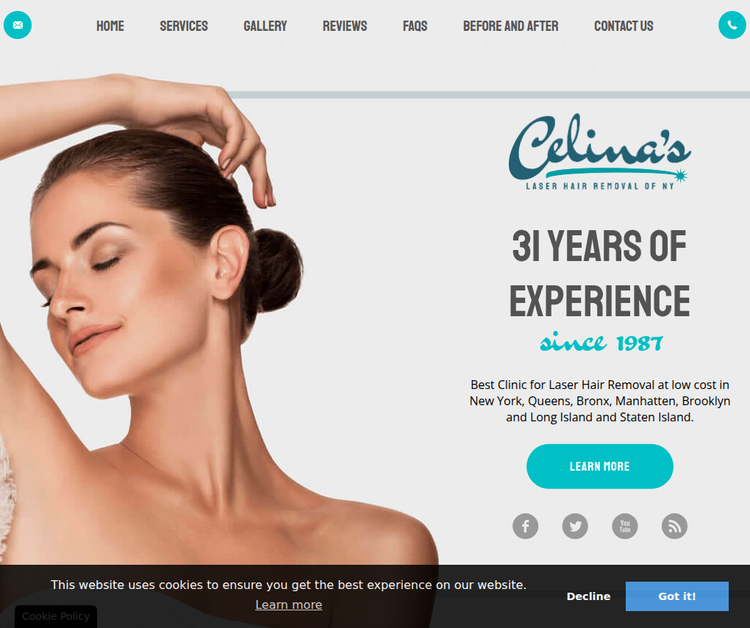 Laser Hair Removal of NY, Electrolysis By Celina Unisex Beauty Salon