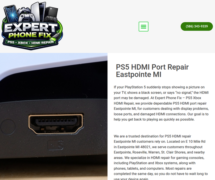 Expert Phone Fix - PS5 Xbox HDMI Repair