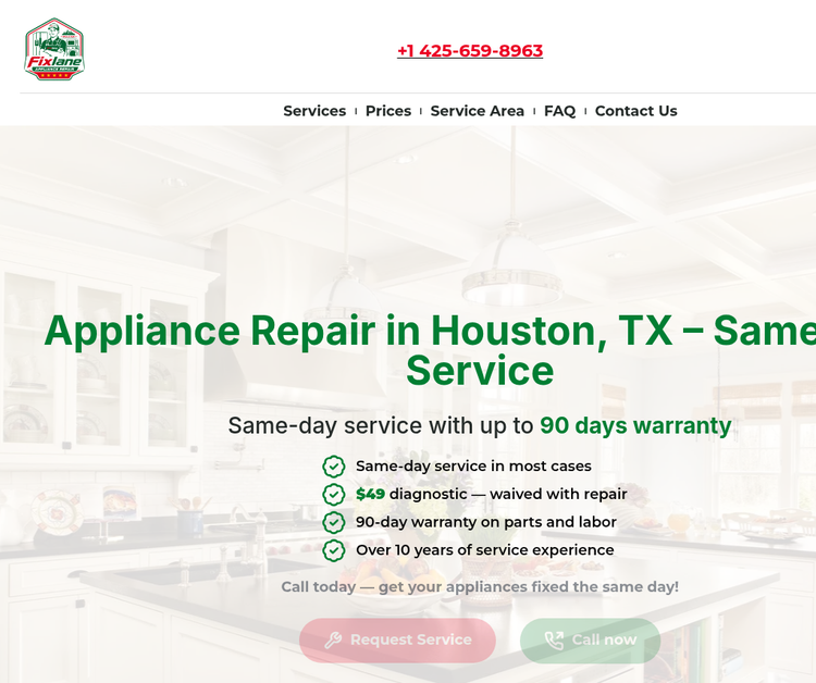 Appliance Repair in Houston, TX – Same-Day Service