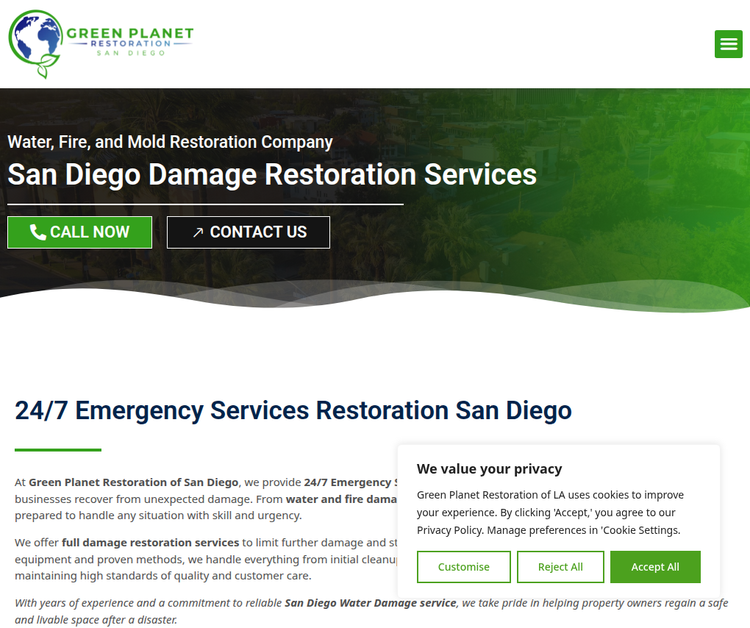 Green Planet Restoration Of San Diego