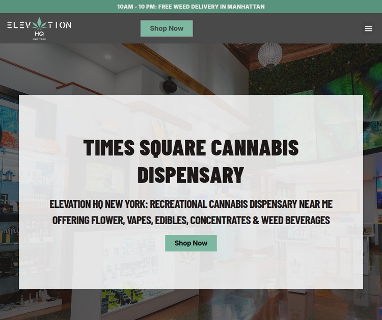 Elevation HQ New York Cannabis Dispensary Weed Delivery