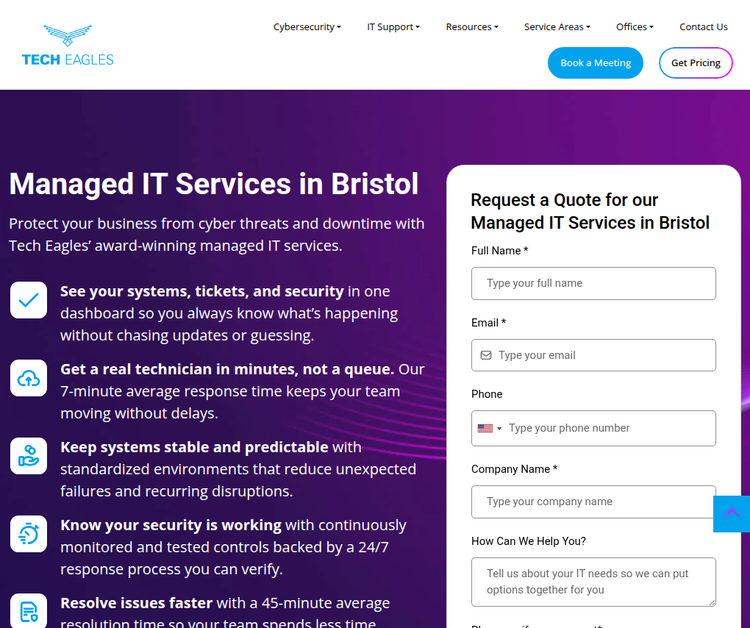 Tech Eagles - Bristol Cybersecurity & IT Support Company