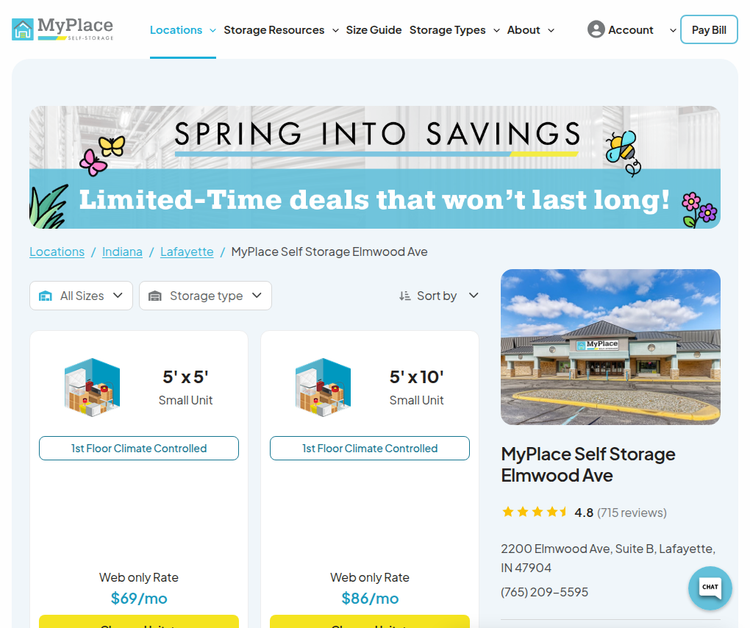 MyPlace Self-Storage – 2200 Elmwood Ave, Lafayette, IN