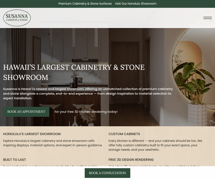 Hawaii’s Largest Cabinetry & Stone Showroom
