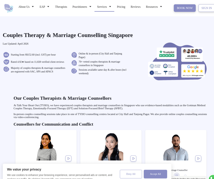 Couples Therapy & Marriage Counseling in Singapore