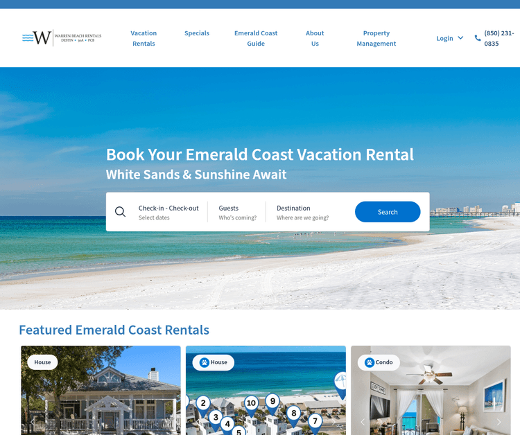 Warren Beach Rentals - Your Premier Florida Panhandle Vacation Experience