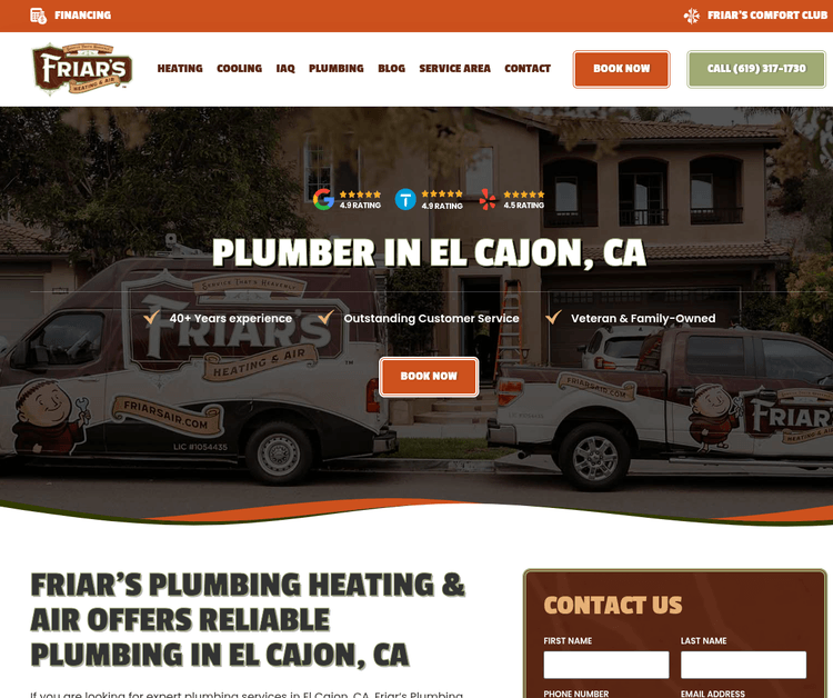 Friar's Plumbing Heating and AC Repair