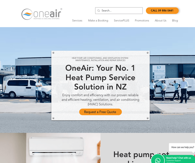 OneAir | Wellington's Heat Pump Professionals