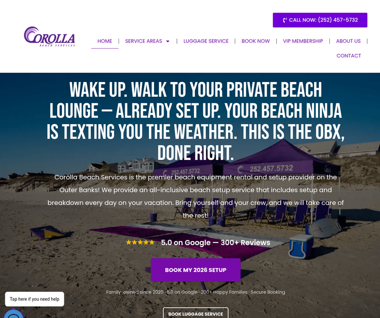 Premier Beach Setup & Equipment Rental in the Outer Banks