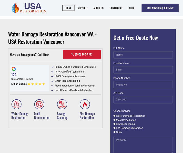 Water Damage Restoration Experts in Vancouver, WA