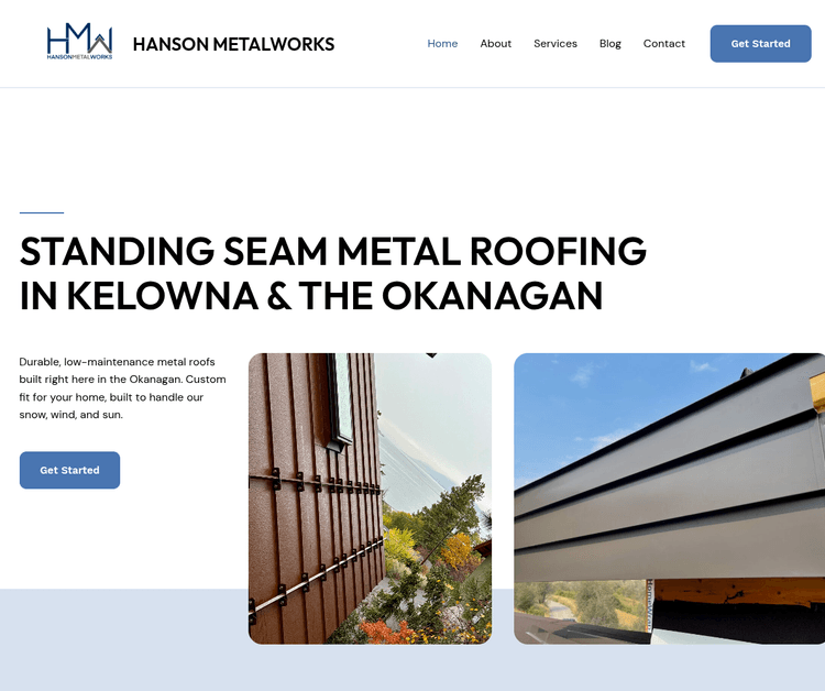 Standing Seam Metal Roofing in Kelowna & the Okanagan