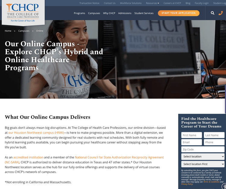 The College of Health Care Professions - Corporate Office and Online Division