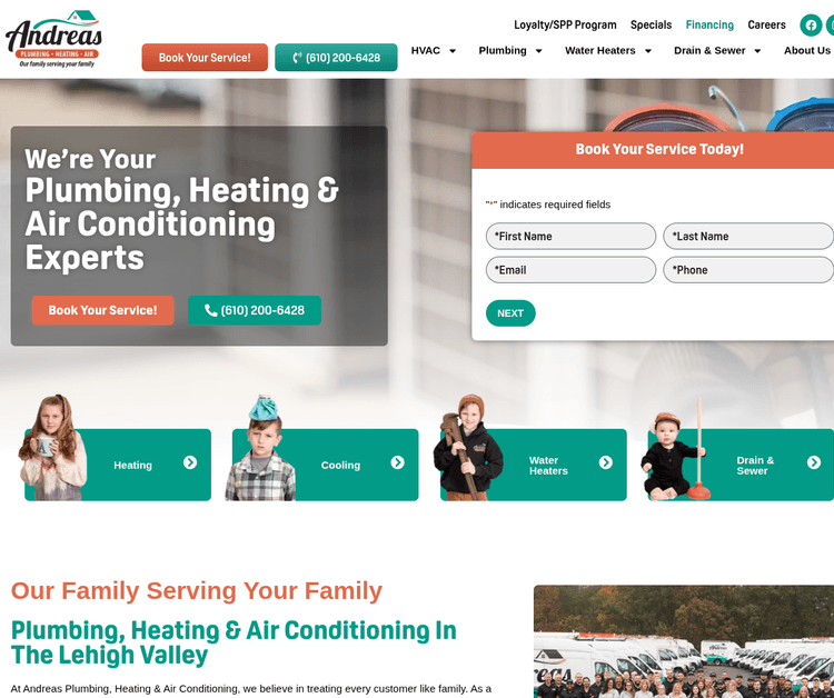 Andreas Plumbing, Heating & Air Conditioning