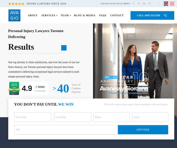 Ava Gio - Personal Injury Lawyers Toronto