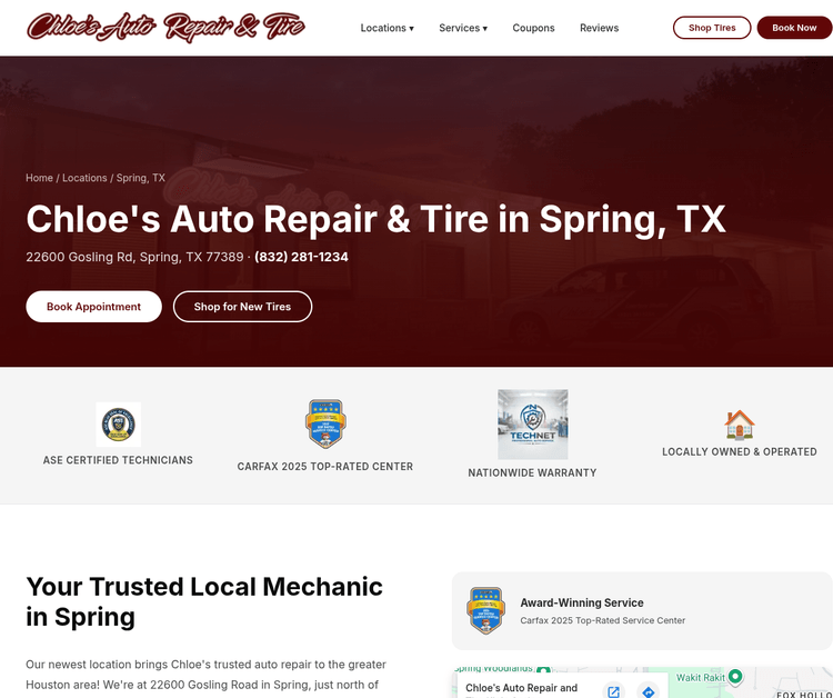 Chloe's Auto Repair and Tire Klein Spring