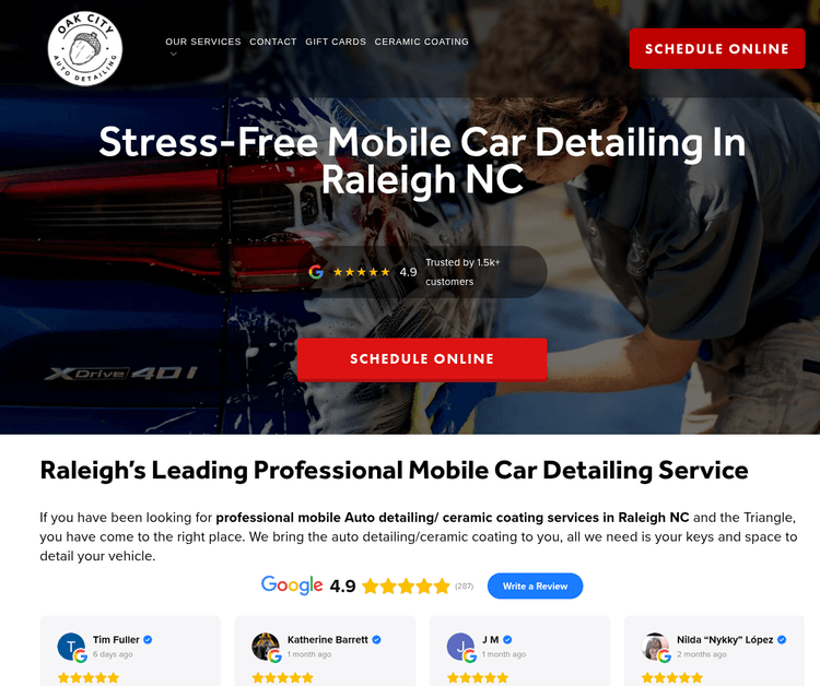 Oak City Auto Detailing | Mobile Car Detailing Raleigh | Ceramic Coating Raleigh