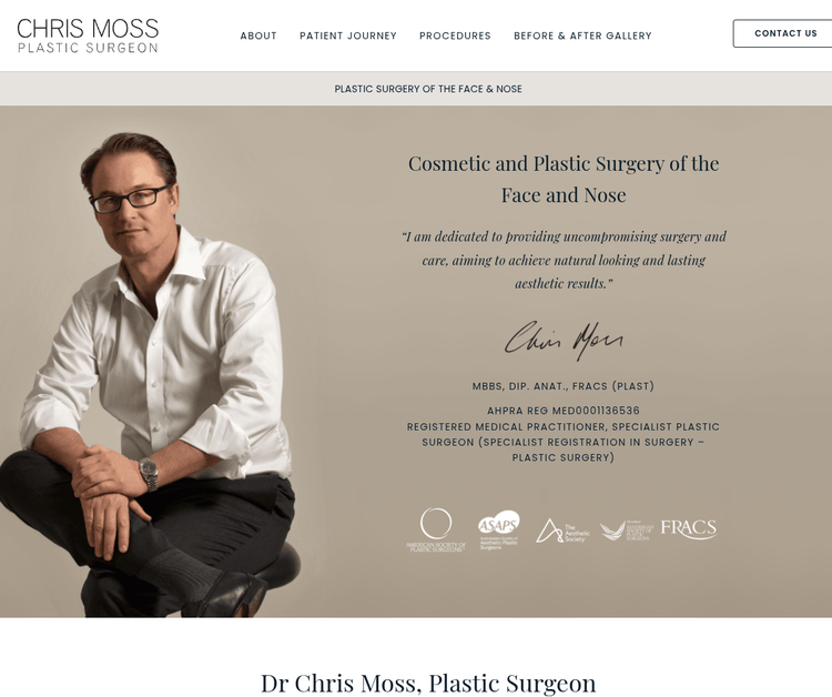 Dr Chris Moss Plastic Surgery