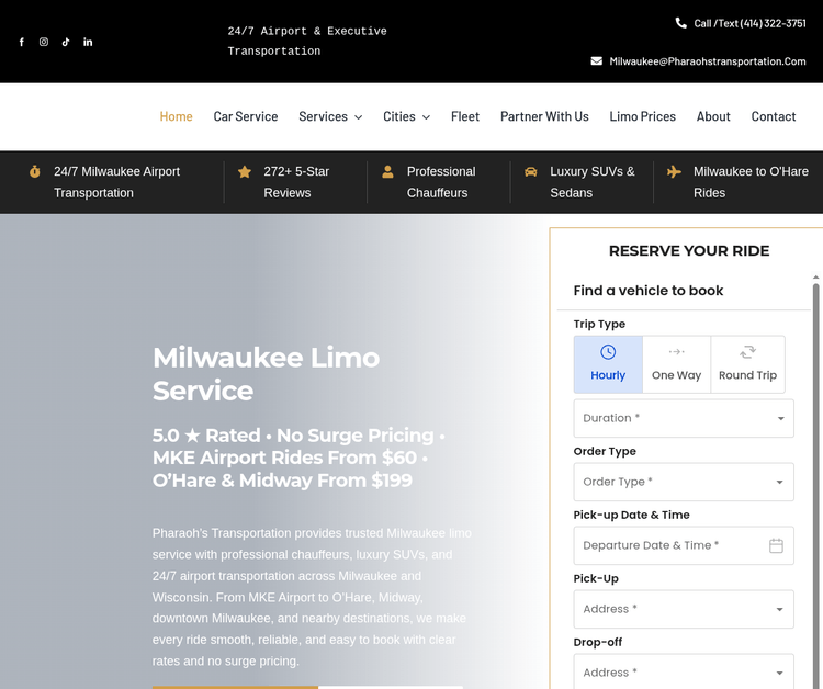 Pharaoh's Transportation - Milwaukee's Premier Limo Service