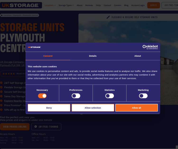 UK Storage - Plymouth Central