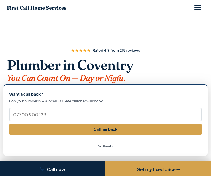 First Call Home Services Coventry