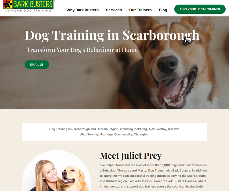 Bark Busters In Home Dog Training - Scarborough / Durham Region