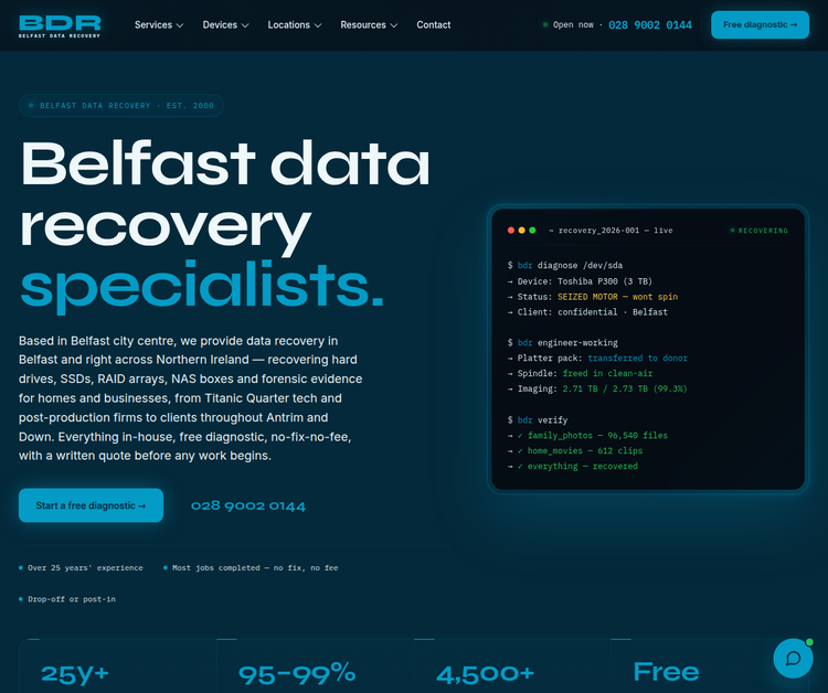 Belfast Data Recovery Specialists