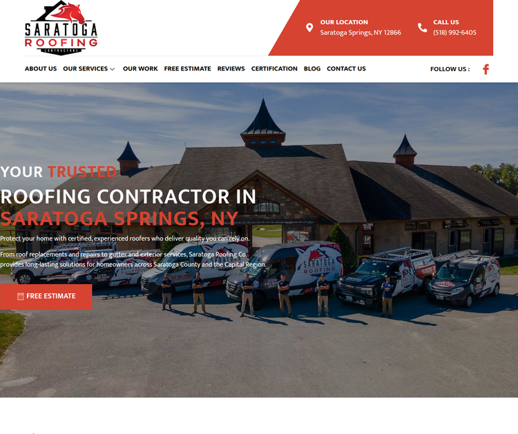 Trusted Roofing Contractor in Saratoga Springs, NY