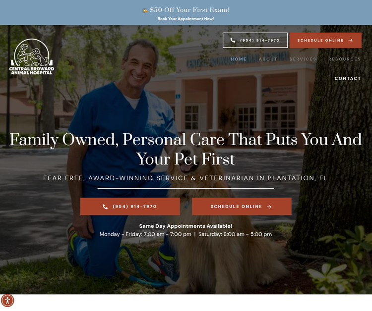 Family Owned, Award Winning Veterinary Care in Plantation, FL