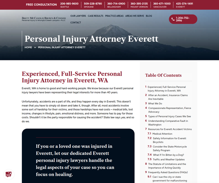 Full‑Service Everett Personal Injury Attorney